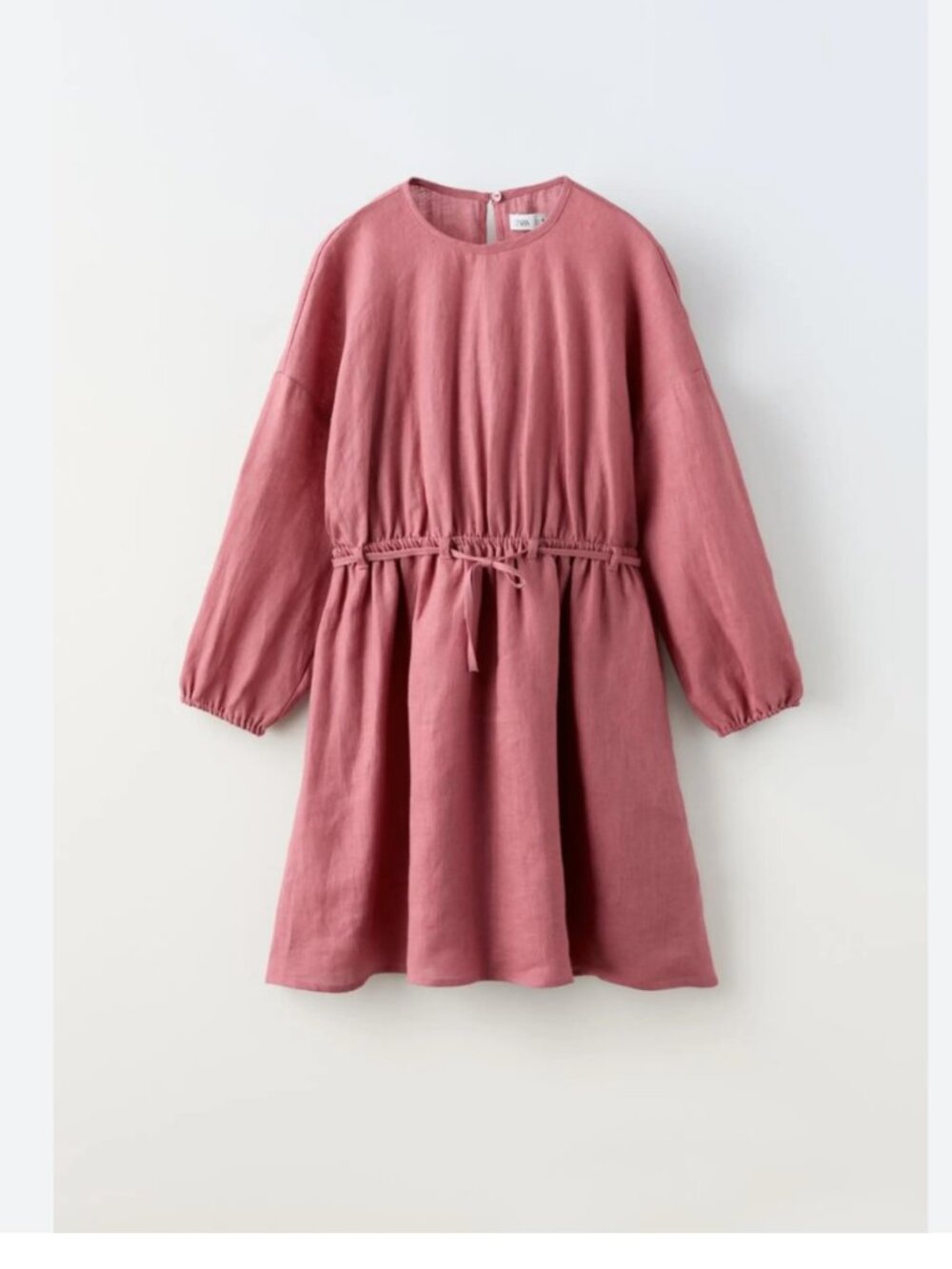 ✨🌸 ZARA Cut Out Belted Linen Dress – Dusty Rose Pink | Girls 13–14 YR (NEW) 🌸✨